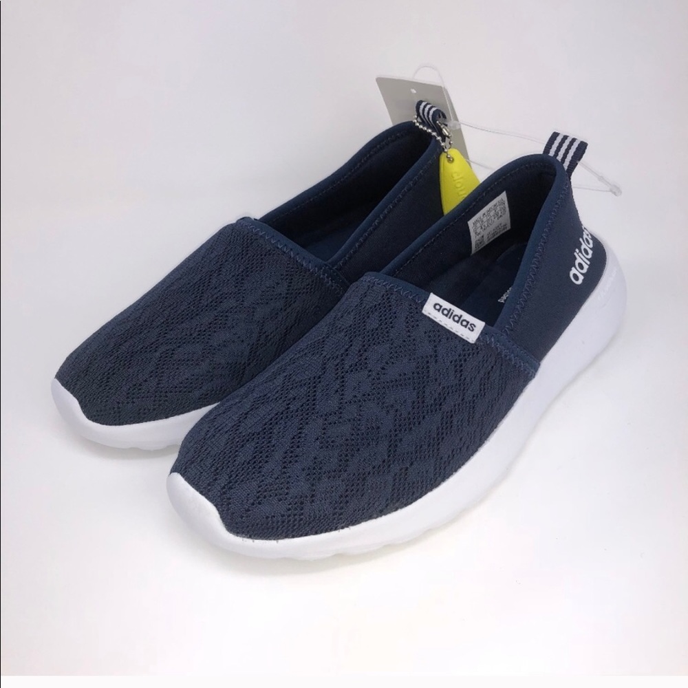 Adidas cloud foam slip ons.